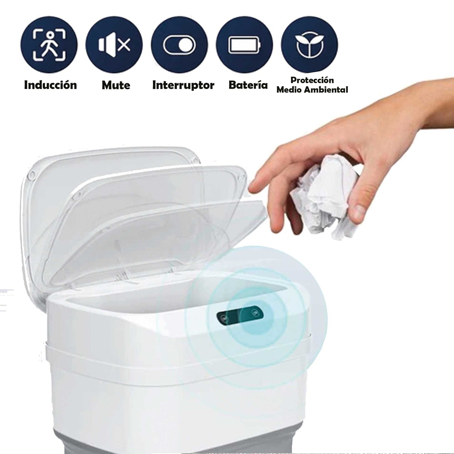 Caneca plegable con apertura automática