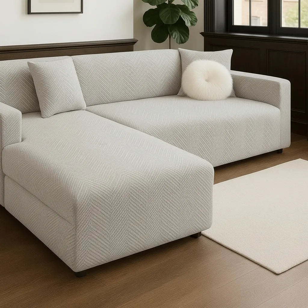 Funda Sofá L Shape Elástica Gris